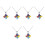6 Teile Puzzle Halskette Kinder Freundschaft Legierung 4