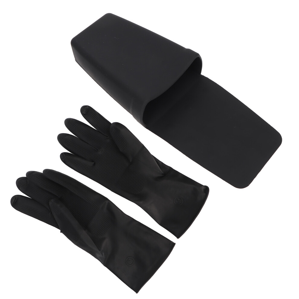 Heat Resistant Silicone Pouch for Curling Iron & Hair Wand Storage with Gloves & Suction Cup