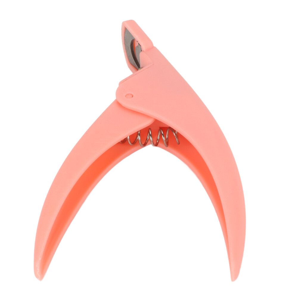 Nail Tip Cutter Stainless Steel Manicure Tool for Acrylic & False Nails Pink