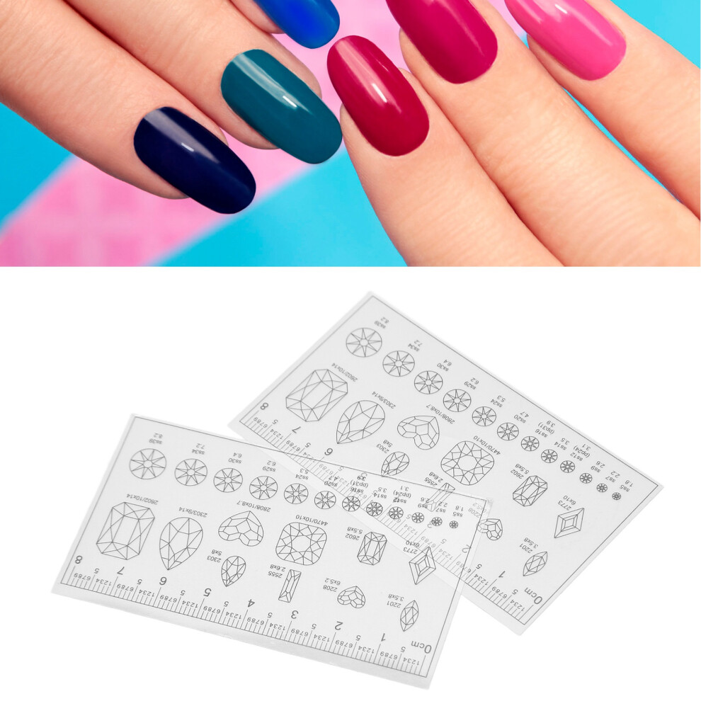 Nail Measuring Ruler 10pcs Soft Ultra Thin Transparent Flexible Nail Art Tool