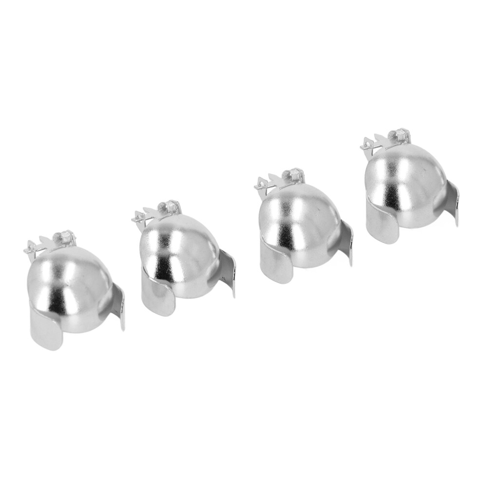 Silver 4Pcs Automatic Candle Extinguisher Snuffer Set, Stainless Steel