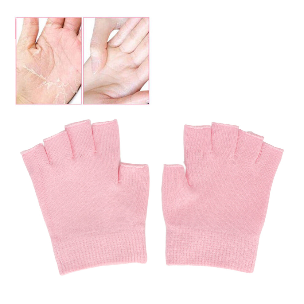 2Pcs Moisturizing Gel Half Gloves for Dry Skin, Softening & Repairing