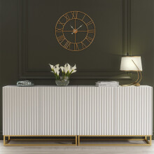 Ripple White Duo 200cm Sideboard- Modern Fluted Design