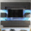Creative Furniture Panorama Wall TV Unit - Dark Grey with Gloss Doors and LED Lights 1
