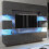 Creative Furniture Panorama Wall TV Unit - Dark Grey with Gloss Doors and LED Lights 3