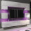 Creative Furniture Panorama Wall TV Unit - White with Gloss Doors and LED Lights 7