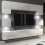 Creative Furniture Panorama Wall TV Unit - White with Gloss Doors and LED Lights 9