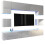 Creative Furniture Panorama Wall TV Unit - White & Grey with Gloss Doors and LED Lights 11