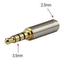 3.5mm Jack Adapter 3.5mm Male To 2.5mm Female Headphone-Black