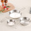 3Pcs Camping Frying Pans Convenient Folding Handle Stainless 16