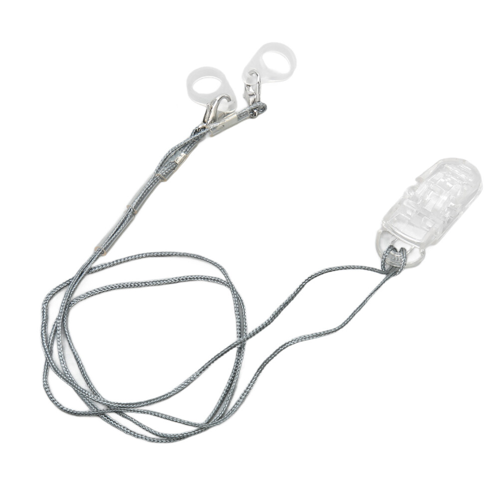 Sound Aid Clip Holder Lanyard Rope for Microphone, Nylon, Transparent