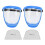 2 Stück Kinder Blaugraue Transparent PC-Gesichtsschutzschilde mit Filter-Baumwollpad 2