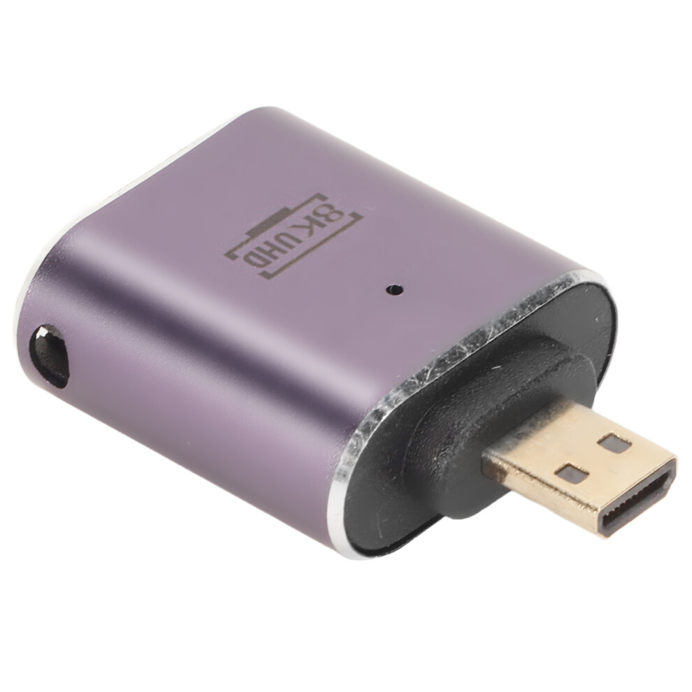 48Gbps 8K Hdmi Female To Micro Adapter With Led Uhd 2.1 Light 4081353846978