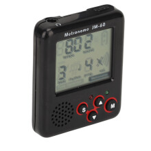 Schwarzer digitaler LCD-Minimetronom, 1000mAh, USB-Ladung, Clip-On