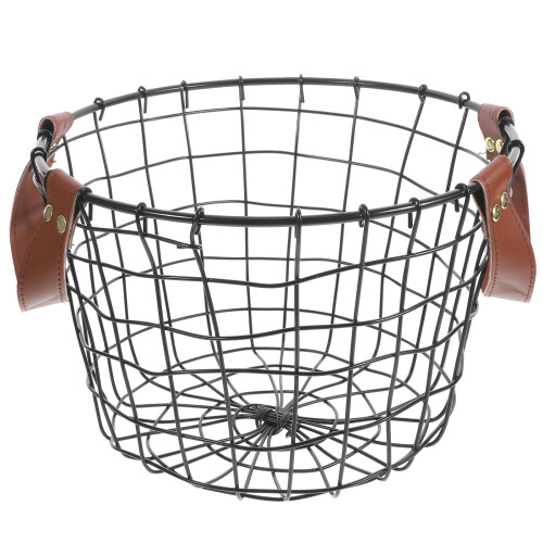 Holzscheite Lagerkorb Metall Drahtkorb Mit Griff Tragekorb 1