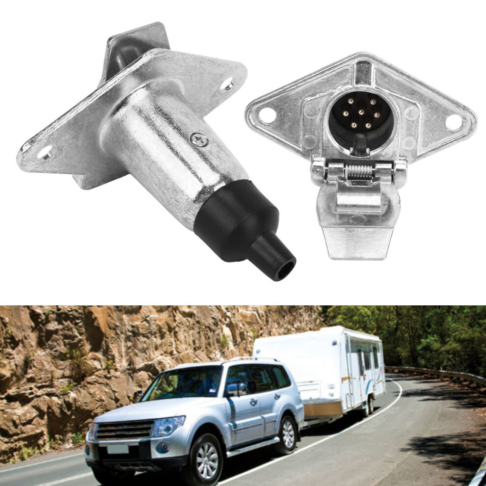 7Pin Metal Trailer Socket For Rvs Caravans Trailers Â Small Size Accessory 7611353848220