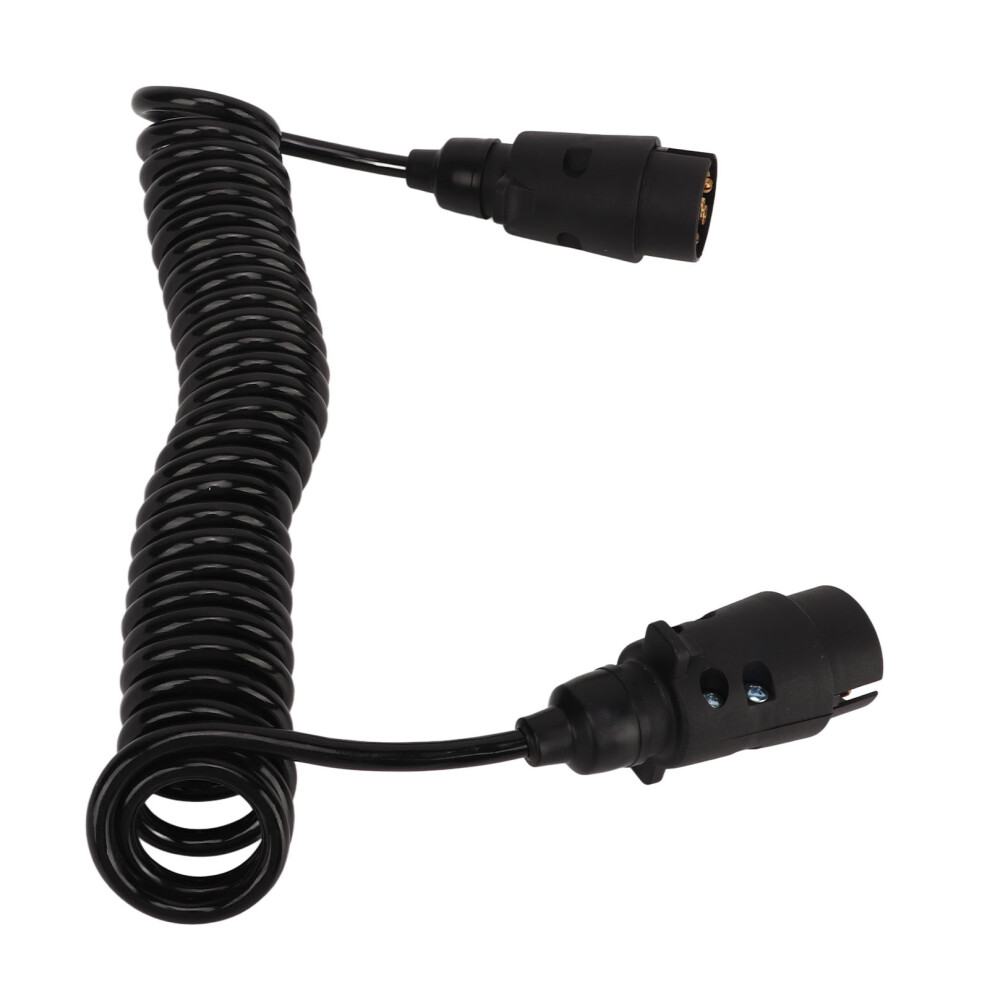 12.8Ft Flexible Coiled Trailer Rv Cable, 7 Core Copper Insulated 4371353848356