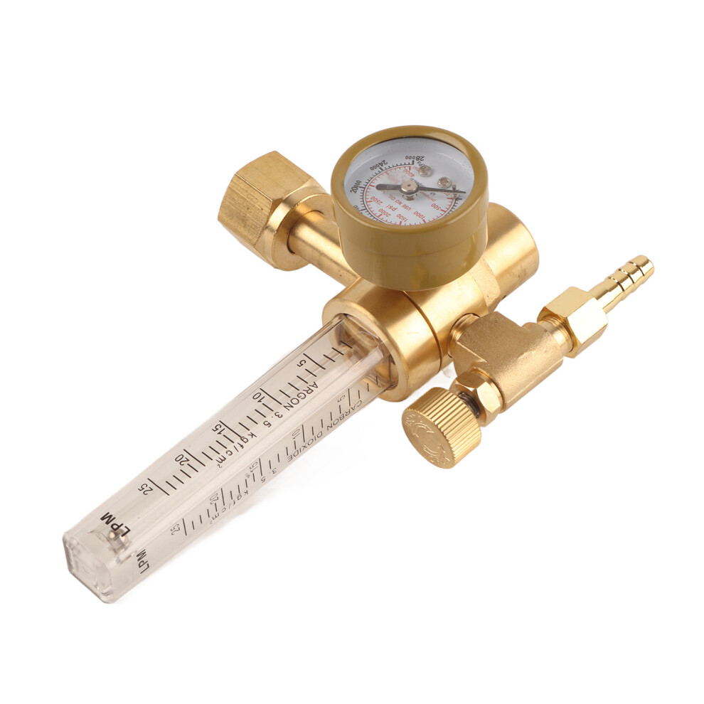 Argon Regulator 4000Psi Brass Pressure Gauge Gas Flowmeter 162X27mm 9361353849540