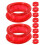 10Pcs Red Silicone Thumb Inserts Rings for Grooming Scissors 9