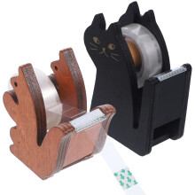 2 Stuks Tape Dispenser Bureau Houten Tapehouder Dier Vorm