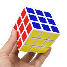 3x3 Speed Puzzle Stickerloser Plastik-Speedcube für Anfänger & Profis Weiß