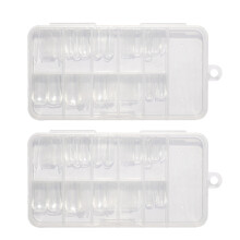 2 Boxen Transparente Spurenfreie Nagelstücke, 100 Pro Box