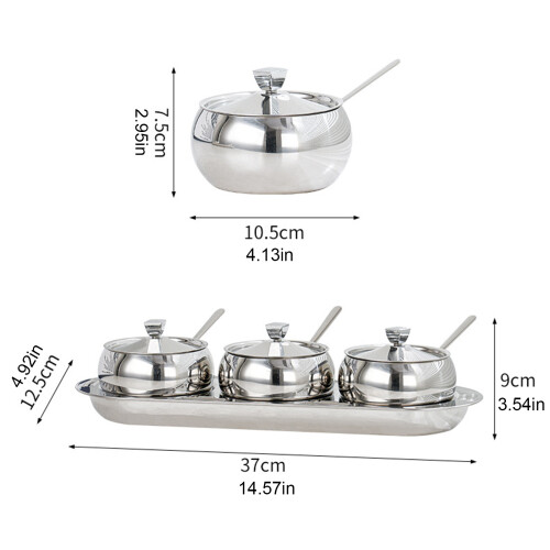 High Quality 304 Stainless Steel Spices Container With Lid 2