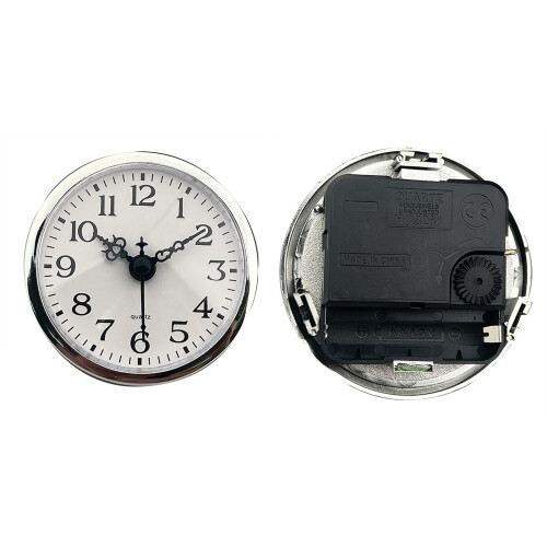 Miniature Quartzs Movement Clock Insert 80mm Round Face Arabic