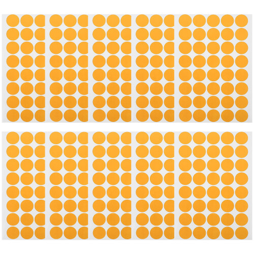 Kleine Runde Klebepunkte Orange 10 Blätter 2