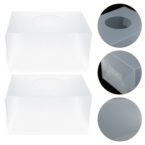 2Stk Transparente Aufbewahrungsbox Polling Container Organizer 2