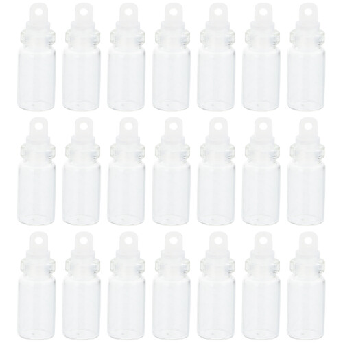 30 Stk Mini Transparente Glasflaschen Leer Mit Verschlüssen 2
