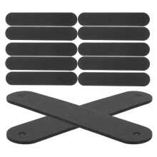 12 Kleidung Geprägte Etikett 8,50x1,60x0,60 cm Schwarz