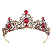 3Pcs Multi Color Bridal Crown Alloy Leaf Wedding Tiara for Women