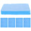 5Pièces Bloc Feutrage Mousse Dense Bleu Ciel Pour DIY 3