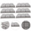 6 Stk. Schallabsorptionsmatte Schallabsorbierende Baumwolle 7