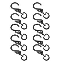 10Pcs Durable Black Iron Hanging Flowerpot Rings for Garden Planters
