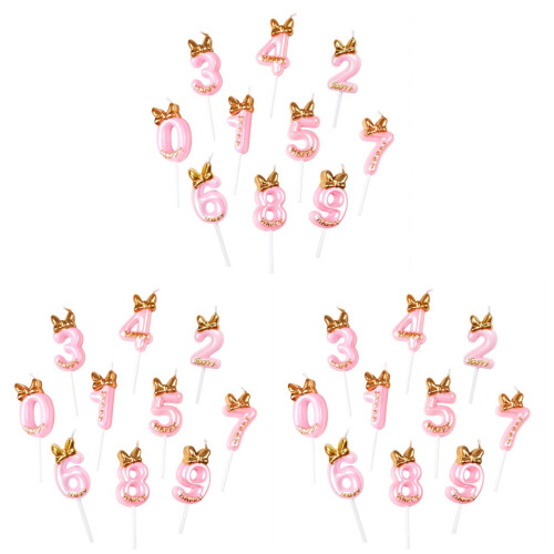Set Aus 3 Geburtstagskerzen Kinderkerzen Toppers 1