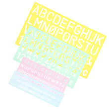 4 Multifunktionales Lineal Set Malvorlagen Alphabet Schablonen
