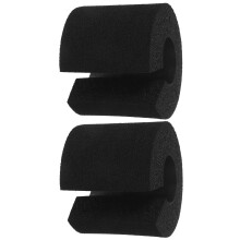 2 Deurstopper Foam Sluitclip Bumper Klemscherm Zwart