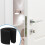 2 Deurstopper Foam Sluitclip Bumper Klemscherm Zwart 3