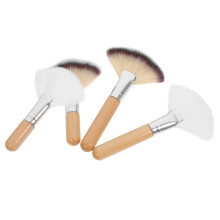 4St Fan Make-Up Borstel Set Met Zachte Nylon in Diverse Kleuren