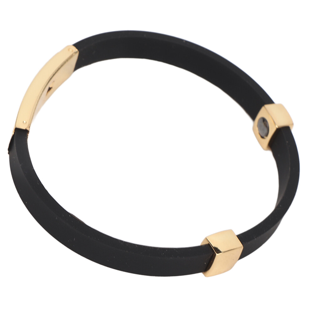 Gold/Black Silicone Anti-Static Wristband: Waterproof Stylish Ornament In