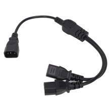 Y Splitter Netzkabel C14 auf 2 C13 für USV, Server, Drucker, Monitor