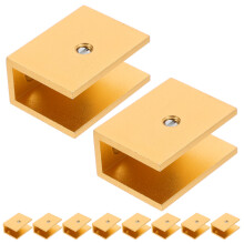 Mlins 10 Messing Rahmenlose Glasduschklemmen Verstellbar Gold