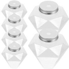 6St Kunststoff Getränkeflaschen Diamantförmig