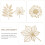 Hollow Lace Papier Scrapbook Gold 10 8