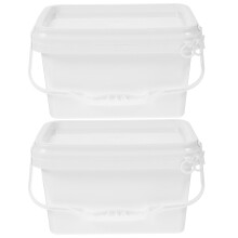 Plastik Farbeimer Weiß 2 Stück 8,5x5,5x0,7 Zoll