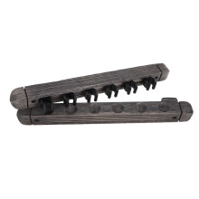 Billiard Keu Opbergrek Massief Hout 1 Set 14,2x1,6x1,2 Inch