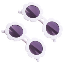 2Stück Harz Kinder Sonnenbrille Sonnenblume Design Lila Glas