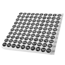 100 Blatt Wasserdichte Mini Punkt Digitale Nummer Id Aufkleber